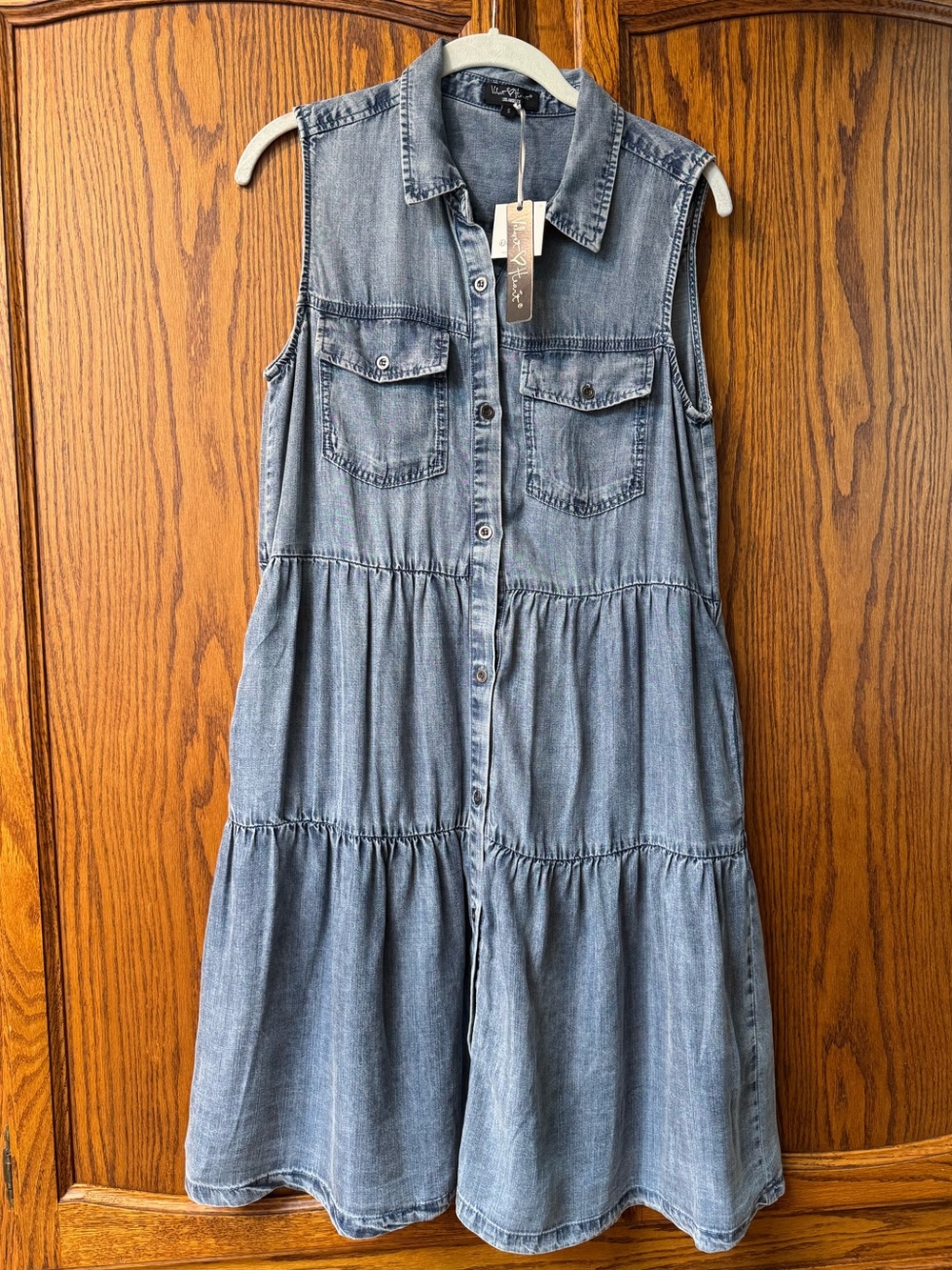 NWT Velvet Heart Sleeveless Tencel Tiered Dress, size Small